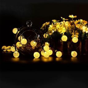 img 1 attached to Solar Powered Crystal Ball Globe String Lights - Waterproof LED Fairy Lights For Home & Garden Decor