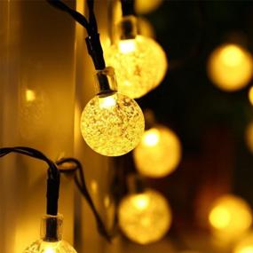 img 3 attached to Solar Powered Crystal Ball Globe String Lights - Waterproof LED Fairy Lights For Home & Garden Decor