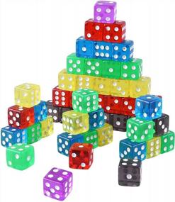img 2 attached to 50 Pieces Dice Set - 5 Colors For Tenzi, Farkle, Yahtzee & Math Teaching