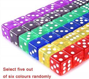 img 3 attached to Набор из 50 игральных костей - 5 цветов для Tenzi, Farkle, Yahtzee и преподавания математики