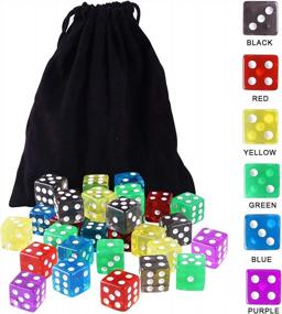 img 1 attached to 50 Pieces Dice Set - 5 Colors For Tenzi, Farkle, Yahtzee & Math Teaching