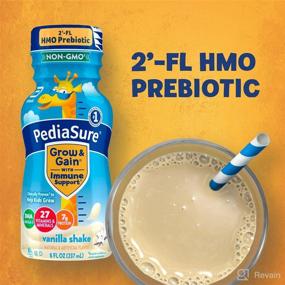 img 3 attached to PediaSure Grow & Gain Vanilla Shake: Kids Nutrition with 2'-FL HMO Prebiotic, Vitamins C, E, B1, B2 - Non-GMO Formula - 24 Count, 8 Fl Oz Bottles