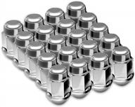 upgrade your vehicle's wheels with richeer set of 20 chrome acorn lug nuts: compatible with bronco, mustang, ranger, and more! logo