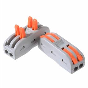 img 3 attached to 10PCS Rhymad Conductor Compact Lever Connectors With Fixed Base, 28-12 AWG Electrical Wire Terminals For 2 Circuit Inline Splices (SPL-2)