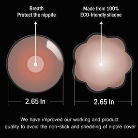 img 1 attached to 3 Pairs Of Reusable MeiGuiSha Silicone Nipple Covers For Women - Adhesive Bra & Invisible Pasties