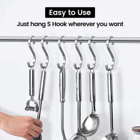 img 1 attached to ACMETOP 12 Pack Aluminum S Hooks - Heavy Duty Hanging Solution For Kitchen, Bathroom, Garden And Workshop