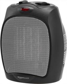 img 4 attached to 🔥 Amazon Basics 1500W Ceramic Personal Heater: Adjustable Thermostat, Black - Efficient Warming for Any Space