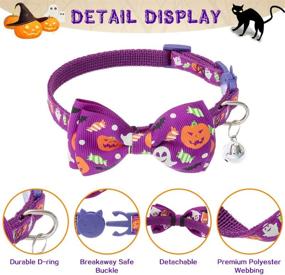 img 1 attached to Glow in The Night Safety 🌙 Collars: Halloween Cat Breakaway Collar 3 Pack