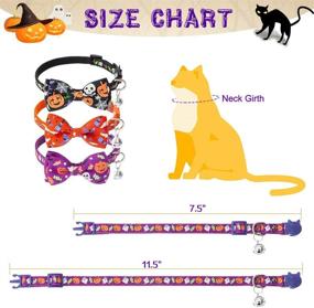 img 3 attached to Glow in The Night Safety 🌙 Collars: Halloween Cat Breakaway Collar 3 Pack