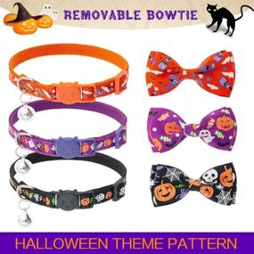 img 2 attached to Glow in The Night Safety 🌙 Collars: Halloween Cat Breakaway Collar 3 Pack