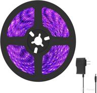 🎉 icreating 20ft uv led strip lights - 395nm to 405nm flexible purple light strips, 12v non-waterproof for party, stage lighting, body paint - improved seo логотип