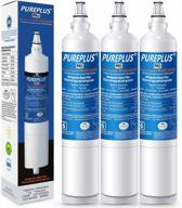 pureplus pro 9990 nsf 53&42 certified refrigerator water filter replacement for lg lt600p kenmore 469990, 5231ja2006a, 5231ja2006b, 5231ja2006e, 5231ja2006f, kenmoreclear 46-9990, rwf1000a, 3pack logo