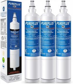 img 4 attached to PUREPLUS PRO 9990 NSF 53&42 Certified Refrigerator Water Filter Replacement For LG LT600P Kenmore 469990, 5231JA2006A, 5231JA2006B, 5231JA2006E, 5231JA2006F, Kenmoreclear 46-9990, RWF1000A, 3Pack