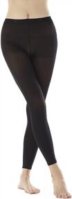 img 2 attached to Solid Color Footless Pantyhose Tights For Women In Semi-Opaque 80 Denier