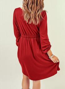 img 3 attached to Casual Swing Dress For Women With Long Sleeves, Crew Neckline, And Button-Down Front - BLENCOT 2022