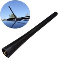 📻 7-inch universal am fm car antenna mini short stubby black aerial mast for radio logo