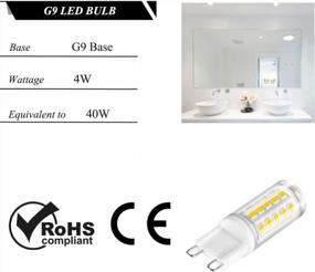 img 1 attached to Набор из 6 светодиодных ламп SumVibe G9, нерегулируемый белый дневной свет 6000K, энергосберегающая замена 4 Вт для галогенных ламп G9 40 Вт
