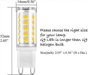 img 2 attached to Набор из 6 светодиодных ламп SumVibe G9, нерегулируемый белый дневной свет 6000K, энергосберегающая замена 4 Вт для галогенных ламп G9 40 Вт