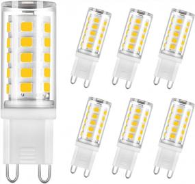 img 4 attached to Pack Of 6 SumVibe G9 LED Bulbs, Non-Dimmable Daylight White 6000K, 4W Energy Efficient Replacement For 40W G9 Halogen Bulbs