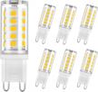 pack of 6 sumvibe g9 led bulbs, non-dimmable daylight white 6000k, 4w energy efficient replacement for 40w g9 halogen bulbs logo