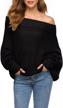goldstitch women's off shoulder batwing sleeve loose oversized pullover sweater knit jumper 1 logo