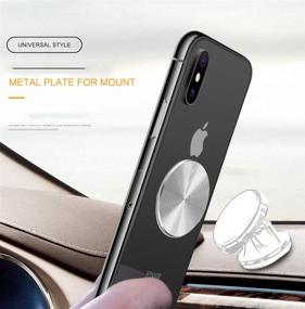 img 1 attached to 📱 Metal Plate Replacement Kit for D.Sking Car Phone Holder - 2-Pack Silver CD Adhesive Plates for Car Mounts and Kits