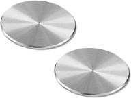 📱 metal plate replacement kit for d.sking car phone holder - 2-pack silver cd adhesive plates for car mounts and kits logo