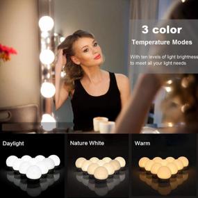img 3 attached to Hollywood Style LED Vanity Mirror Lights With 10 Ultra Bright White Bulbs And Dimmable Controls For Makeup Vanity Tables And Bathroom Mirrors