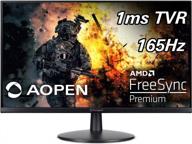 aopen 24mv1y pbmiipx monitor freesync technology 23.8", 1920x1080, 165hz, wide screen, logo