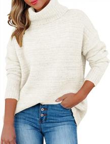 img 3 attached to Women'S Oversized Cowl Neck Knit Sweater Turtleneck Long Sleeve Loose Fit Slouchy Casual Pullover Jumper