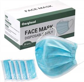 img 4 attached to COSYLAND 50Pcs Face Mask Disposable 3 Ply Safety Facial Mask With Elastic Earloop Mouth Nose Cover Soft Skin Layer