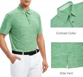 img 2 attached to Men'S Quick-Dry Moisture Wicking Golf Polo Shirt By Alex Vando - Short Sleeve Casual Shirt For Men
