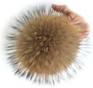 furry fashion: elevate your style with fosrion 6.3" diameter raccoon fur pom ball for shoes, boots, hats, and handbag charms! logo