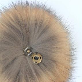 img 2 attached to Furry Fashion: Elevate Your Style With Fosrion 6.3" Diameter Raccoon Fur Pom Ball For Shoes, Boots, Hats, And Handbag Charms!