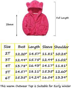 img 1 attached to iChunhua Baby Girls Bear Ears Shape 🐻 Fleece Jacket: Cute and Cozy Outwear for Cold Days