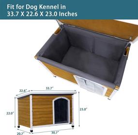 img 2 attached to Petsfit Insulated Cabin Kennel Kit for Wooden Dog Houses - Ideal Pet Shelter Solution