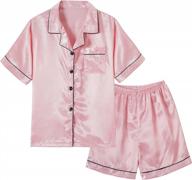 comfortable and stylish silk pajama sets for big kids - perfect for summer sleepwear logo