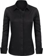 j.ver women's wrinkle-free solid long sleeve button down work blouse dress shirt logo