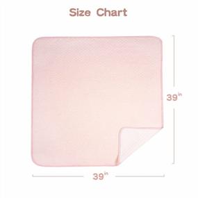 img 2 attached to Organic Cotton Baby Blanket Warm, Breathable And Super Soft Quilted Toddler Blanket For Boys And Girls - Thermal Crib Blanket Thick And Light Weight 39X39 Inches Large - Pink