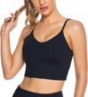 stay comfortable and fashionable with lemedy women's padded sports bra and crop top logo