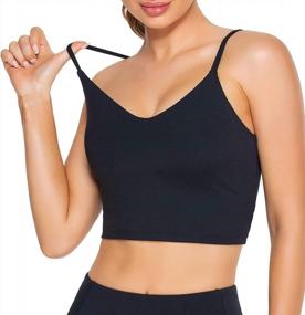 img 2 attached to Stay Comfortable And Fashionable With Lemedy Women'S Padded Sports Bra And Crop Top