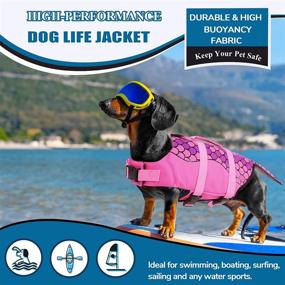 img 4 attached to AOFITEE Dog Life Jacket Pet Safety Vest - Ultimate Protection and Comfort for Small, Medium, and Large Dogs