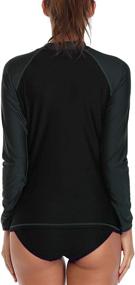 img 1 attached to 👙 Stunning Haimao Long Sleeve Rashguard Swimwear in Navy Blue - Perfect Women's Clothing for Swimsuits & Cover Ups