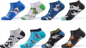 img 4 attached to Men'S Dress Socks Pack - Cool Colors, Fancy Novelty & Funny Designs - WeciBor B058-16