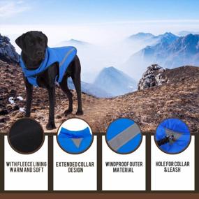 img 3 attached to Stay Warm And Safe: Ultimate Dog Jacket For Winter Hikes, Camping & Outdoor Activities - Reflective, Lightweight And Easy To Wear Pet Coat Available In S, M, L Sizes