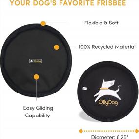 img 3 attached to OllyDog Flyer Disc, Dog Frisbee, Lightweight And Floating, Dog Toys Interactive, Dog Stuff, Gentle On Teeth And Gums, (Raven)