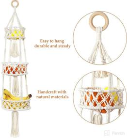 img 2 attached to Macrame Hanging Kitchen Decorative Produce