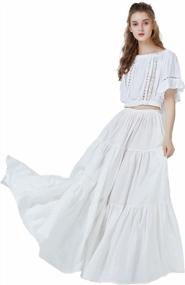 img 4 attached to Step Into History With BEAUTELICATE'S 100% Cotton Victorian Skirt - Long, Renaissance-Inspired, And Perfect For Medieval Or Civil War Reenactments