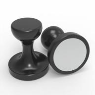 mhdmag heavy duty neodymium magnetic coat hooks, rare earth magnet hangers for home, office, workplace or traveling. pack of 2 in black. logo