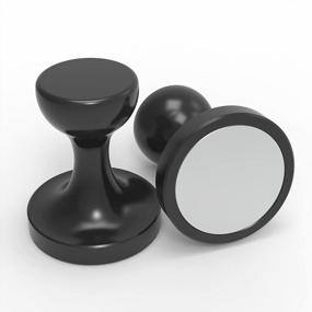 img 4 attached to MHDMAG Heavy Duty Neodymium Magnetic Coat Hooks, Rare Earth Magnet Hangers For Home, Office, Workplace Or Traveling. Pack Of 2 In Black.